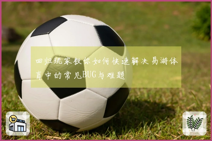 回归玩家教你如何快速解决易游体育中的常见BUG与难题